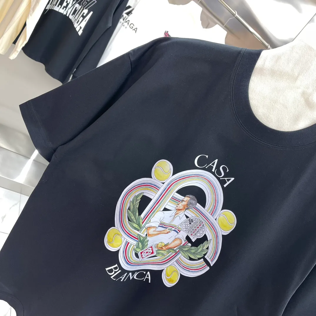 Casablanca Classic Series T ， ， 。 ， Classic ， In Stock ！ ：White Black Size：S M L XL XXL